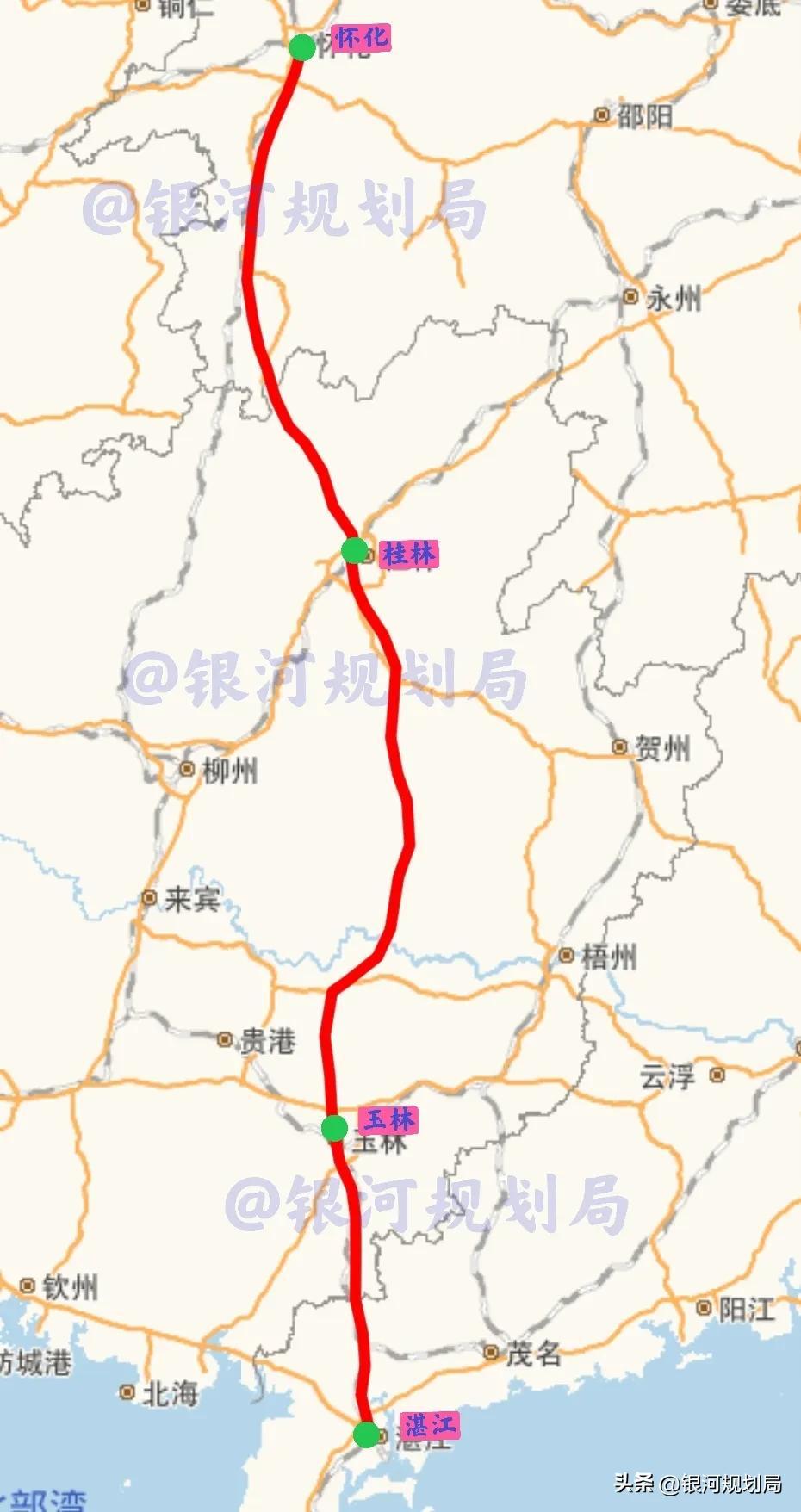 怀桂高铁最新线路图及其影响分析